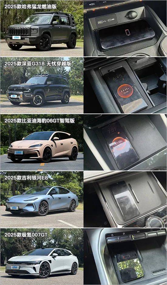 10款車型無線充電性能測試對比