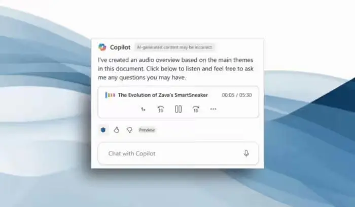 GPT-5 AI加持:微軟讓Word文檔“開口說話”,體驗接近有聲書 Audio Overview Microsoft Word Windows Web Hero