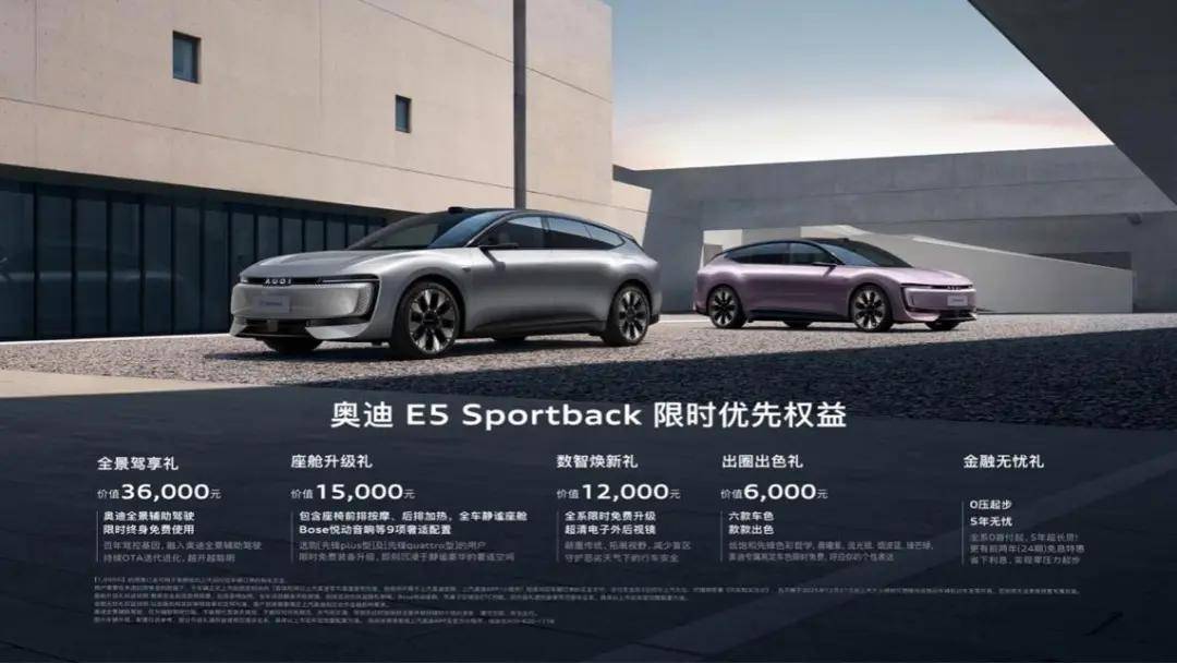 奧迪 E5 Sportback限時23.59萬起 要變天了?