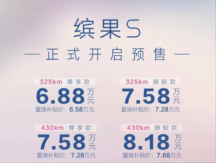 儲物空間豐富,外觀更激進,五菱繽果S預售價6.88萬元起