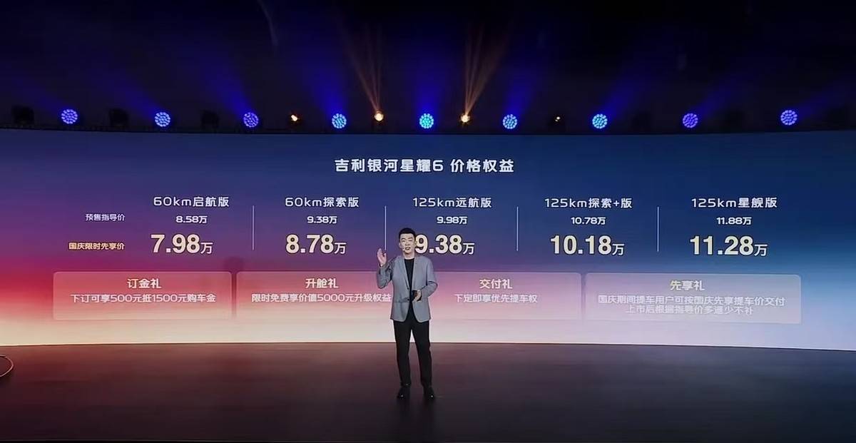 真就瞄著比亞迪打?吉利銀河星耀6預售,限時7.98萬起硬剛秦PLUS