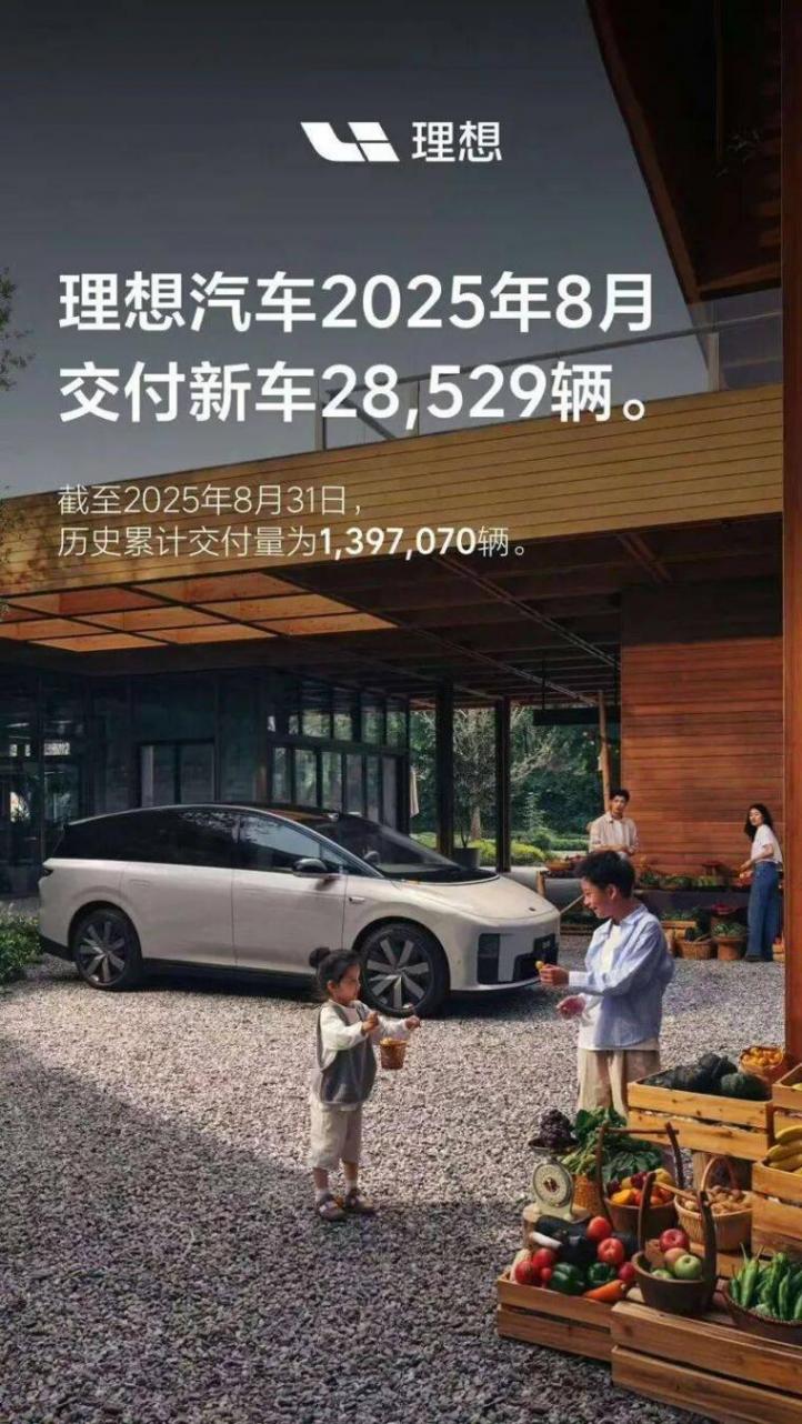 理想汽車9月銷量33951輛,連續4個月同比下滑!
