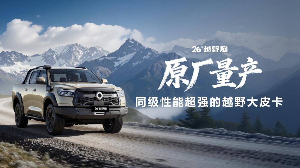 2026 款長城炮重塑皮卡價值標(biāo)桿,9.98 萬起解鎖全場景生活